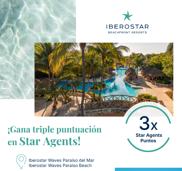 3x Puntos StarAgents: Iberostar Waves Paraíso del Mar y Paraíso Beach